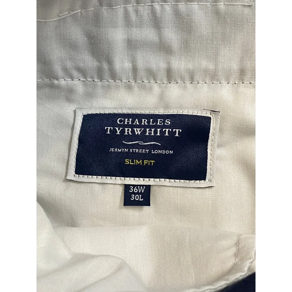 Charles Tyrwhitt Mens Navy Slim Fit Lightweight Trouser Pants 36W 30L TRT0409NAV - Picture 7 of 11